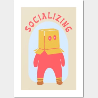 Socializing - Funny Introvert Tee With Sarcastic Quote Posters and Art